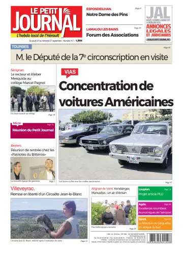 Le Petit Journal - L'hebdo local de l'Hérault - 22 Sep 2017