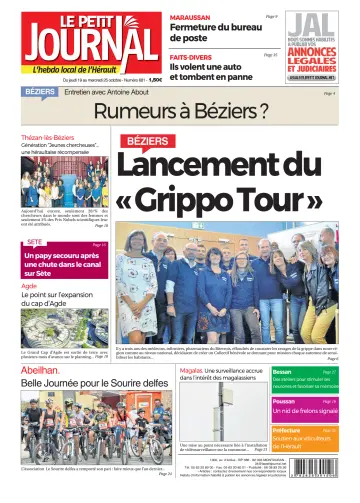 Le Petit Journal - L'hebdo local de l'Hérault - 20 Oct 2017