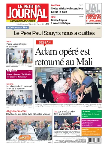 Le Petit Journal - L'hebdo local de l'Hérault - 12 Jan 2018