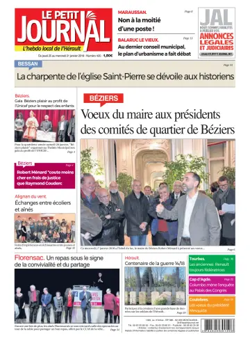 Le Petit Journal - L'hebdo local de l'Hérault - 26 Jan 2018