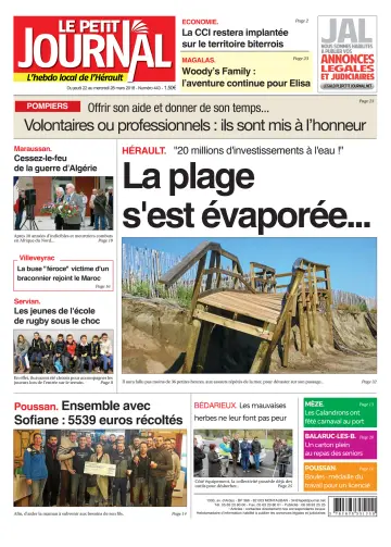 Le Petit Journal - L'hebdo local de l'Hérault - 23 Mar 2018