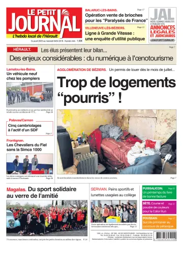 Le Petit Journal - L'hebdo local de l'Hérault - 30 Mar 2018