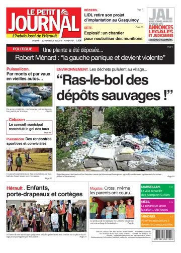 Le Petit Journal - L'hebdo local de l'Hérault - 18 May 2018