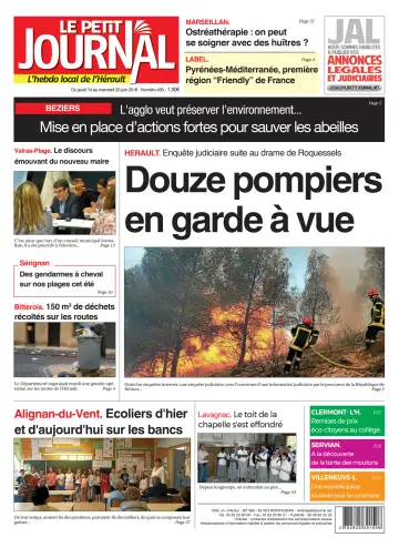 Le Petit Journal - L'hebdo local de l'Hérault - 15 Jun 2018