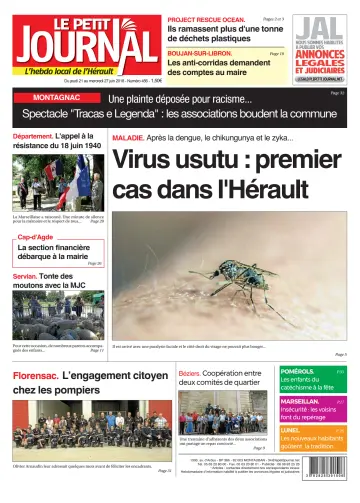 Le Petit Journal - L'hebdo local de l'Hérault - 22 Jun 2018