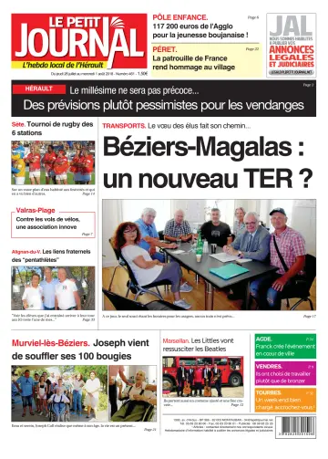 Le Petit Journal - L'hebdo local de l'Hérault - 27 Jul 2018