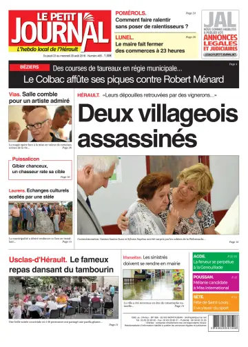 Le Petit Journal - L'hebdo local de l'Hérault - 24 Aug 2018