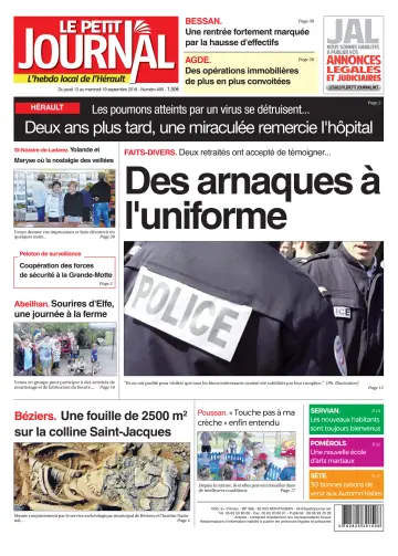 Le Petit Journal - L'hebdo local de l'Hérault - 14 Sep 2018
