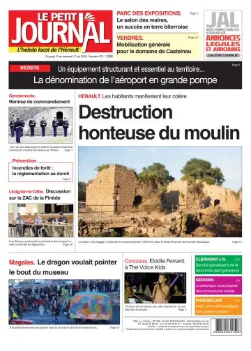 Le Petit Journal - L'hebdo local de l'Hérault - 12 Oct 2018
