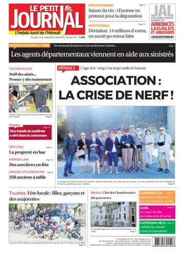 Le Petit Journal - L'hebdo local de l'Hérault - 19 Oct 2018