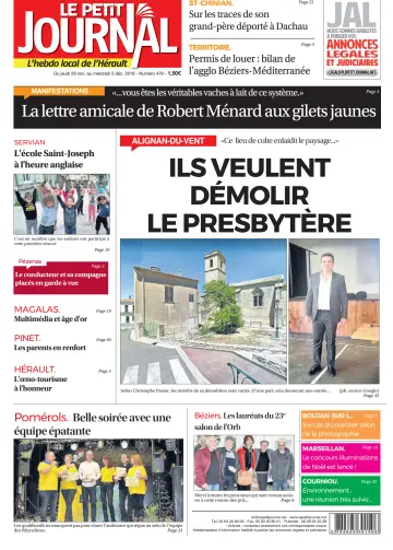 Le Petit Journal - L'hebdo local de l'Hérault - 30 Nov 2018
