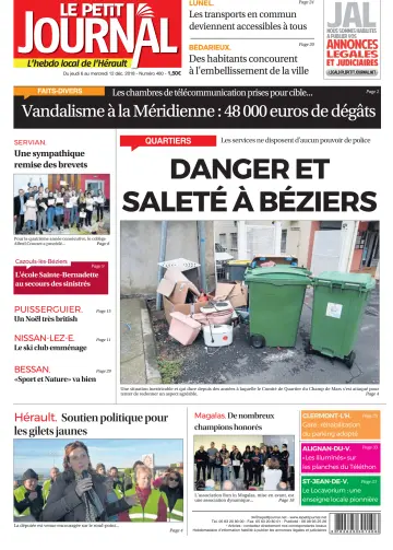 Le Petit Journal - L'hebdo local de l'Hérault - 7 Dec 2018