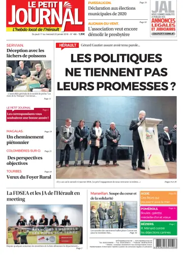 Le Petit Journal - L'hebdo local de l'Hérault - 18 Jan 2019