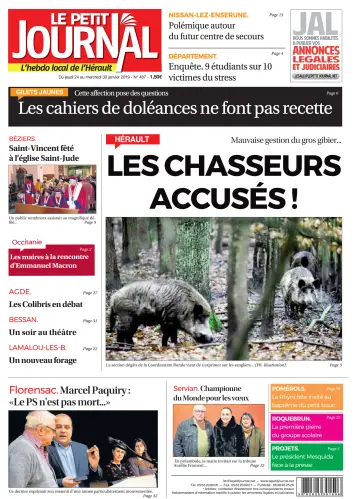 Le Petit Journal - L'hebdo local de l'Hérault - 25 Jan 2019