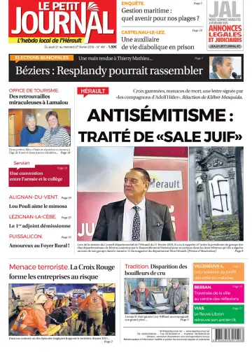Le Petit Journal - L'hebdo local de l'Hérault - 22 Feb 2019