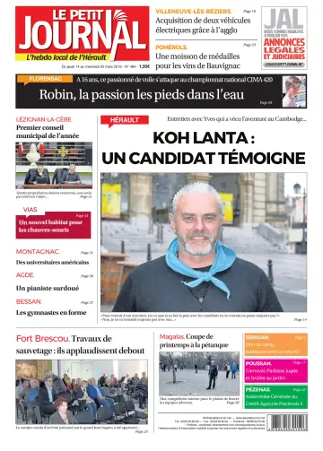 Le Petit Journal - L'hebdo local de l'Hérault - 15 Mar 2019