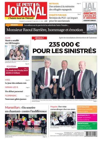 Le Petit Journal - L'hebdo local de l'Hérault - 22 Mar 2019