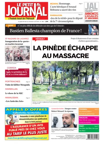Le Petit Journal - L'hebdo local de l'Hérault - 29 Mar 2019