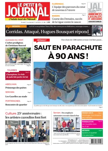 Le Petit Journal - L'hebdo local de l'Hérault - 12 Apr 2019