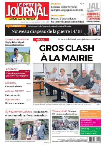 Le Petit Journal - L'hebdo local de l'Hérault - 19 Apr 2019