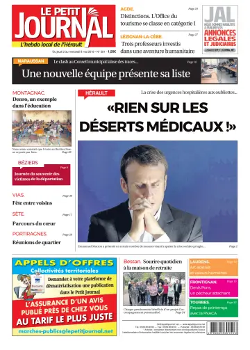 Le Petit Journal - L'hebdo local de l'Hérault - 3 May 2019