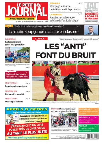 Le Petit Journal - L'hebdo local de l'Hérault - 28 Jun 2019