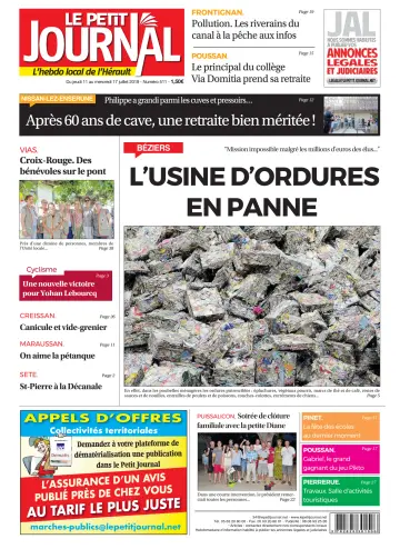 Le Petit Journal - L'hebdo local de l'Hérault - 12 Jul 2019