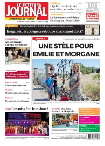 Le Petit Journal - L'hebdo local de l'Hérault - 19 Jul 2019