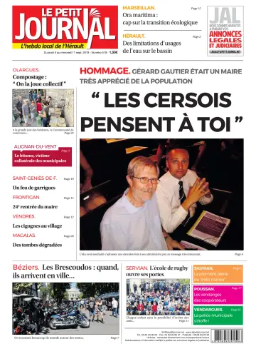 Le Petit Journal - L'hebdo local de l'Hérault - 6 Sep 2019