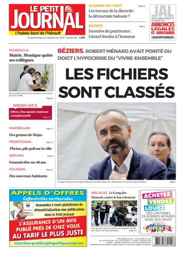 Le Petit Journal - L'hebdo local de l'Hérault - 27 Sep 2019