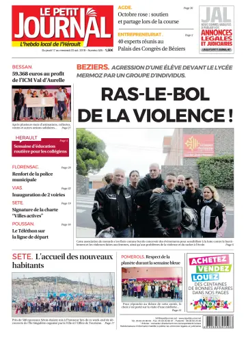 Le Petit Journal - L'hebdo local de l'Hérault - 18 Oct 2019