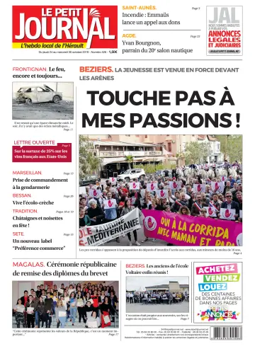 Le Petit Journal - L'hebdo local de l'Hérault - 25 Oct 2019
