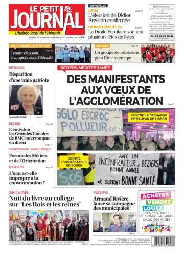 Le Petit Journal - L'hebdo local de l'Hérault - 24 Jan 2020
