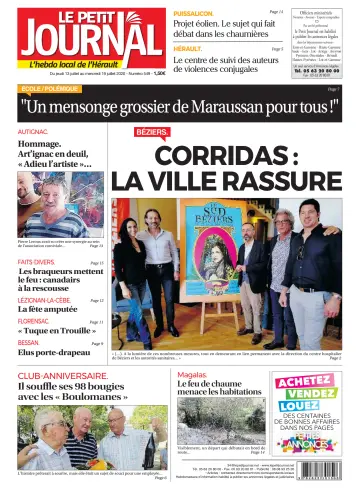 Le Petit Journal - L'hebdo local de l'Hérault - 14 Aug 2020