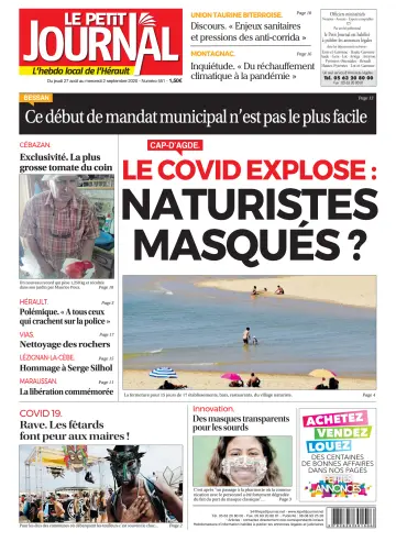 Le Petit Journal - L'hebdo local de l'Hérault - 28 Aug 2020