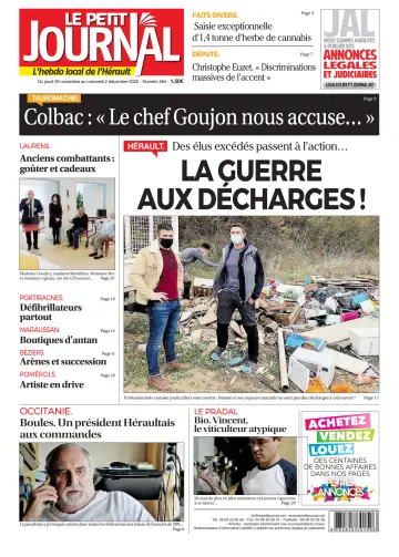 Le Petit Journal - L'hebdo local de l'Hérault - 27 Nov 2020