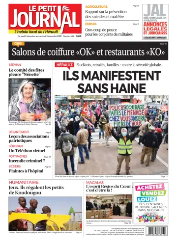 Le Petit Journal - L'hebdo local de l'Hérault - 4 Dec 2020