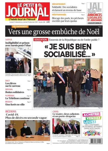 Le Petit Journal - L'hebdo local de l'Hérault - 11 Dec 2020