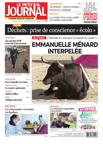 Le Petit Journal - L'hebdo local de l'Hérault - 15 Jan 2021