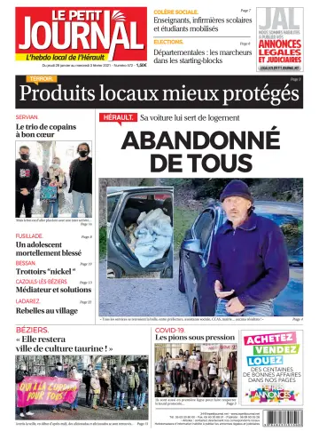 Le Petit Journal - L'hebdo local de l'Hérault - 29 Jan 2021