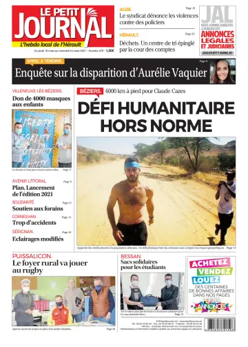 Le Petit Journal - L'hebdo local de l'Hérault - 19 Mar 2021