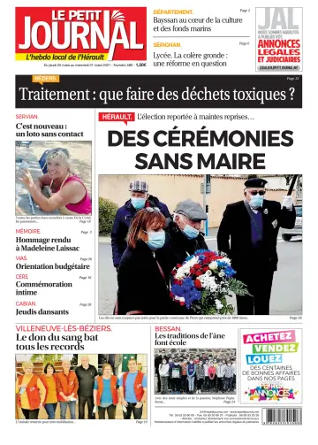 Le Petit Journal - L'hebdo local de l'Hérault - 26 Mar 2021