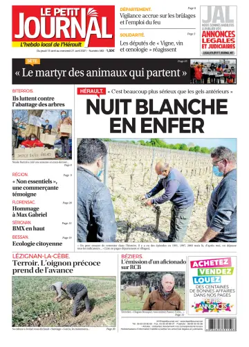 Le Petit Journal - L'hebdo local de l'Hérault - 16 Apr 2021