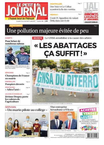 Le Petit Journal - L'hebdo local de l'Hérault - 16 Jul 2021