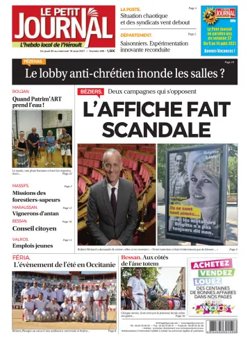 Le Petit Journal - L'hebdo local de l'Hérault - 6 Aug 2021