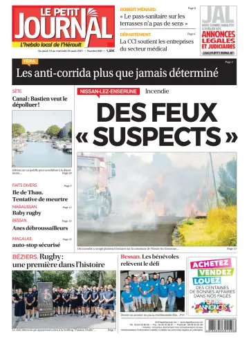 Le Petit Journal - L'hebdo local de l'Hérault - 20 Aug 2021