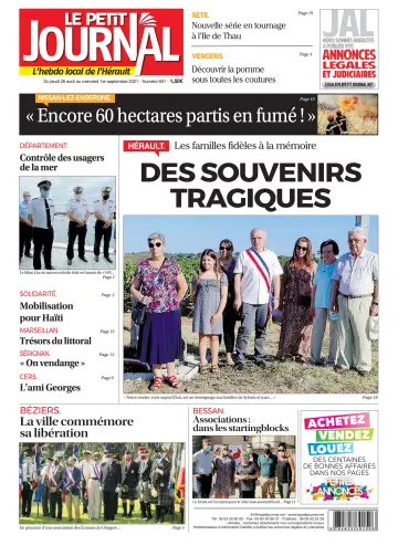 Le Petit Journal - L'hebdo local de l'Hérault - 27 Aug 2021