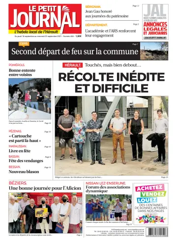 Le Petit Journal - L'hebdo local de l'Hérault - 17 Sep 2021