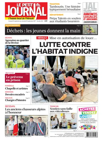 Le Petit Journal - L'hebdo local de l'Hérault - 24 Sep 2021