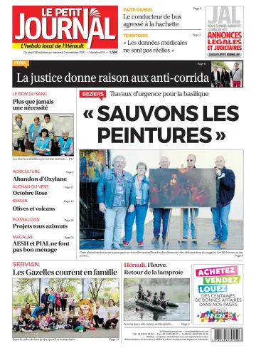 Le Petit Journal - L'hebdo local de l'Hérault - 29 Oct 2021